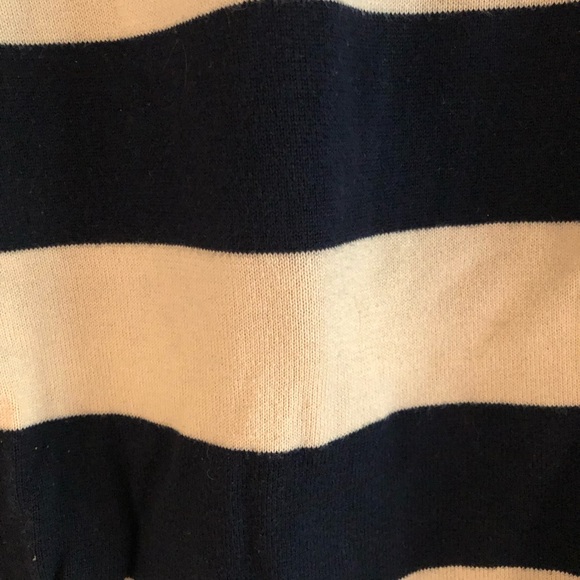 Tommy Hilfiger striped sweater. Navy and tan. - Picture 2 of 7